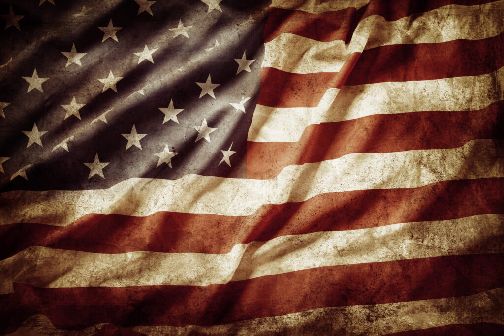 American flag symbolizing support for local veterans, reflecting Dale-Air's commitment to honoring military service with a 10% discount on HVAC services.